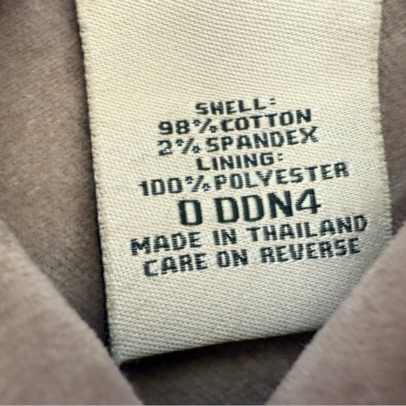 L.L. Bean Velour Velvet Trucker Jacket Womens Tan XS Stretch 1414 - Picture 3 of 3